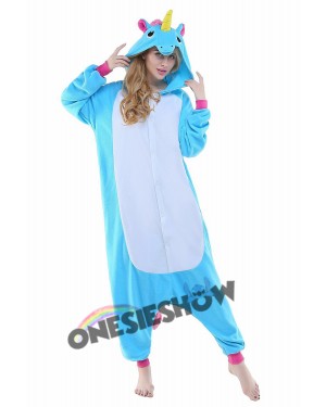 Beauty Shine Unisex Adult Animal Blue Sesame Onesies Halloween Costume Plush Pajamas